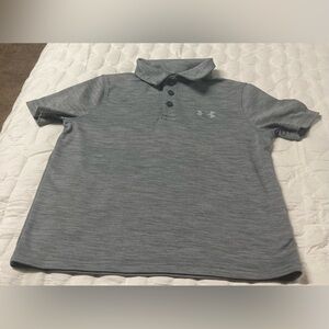 Under Armour Boy’s Heather Gray Polo Shirt